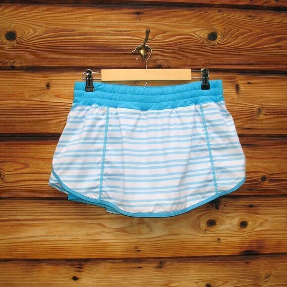 Lululemon Run: Track Attack Skirt Twin Stripe Spry Blue / Spry Blue - Picture 3 of 10